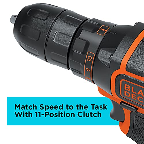 BLACK+DECKER 20V MAX Cordless Drill/Driver (BDCDD120C),Pack of 1