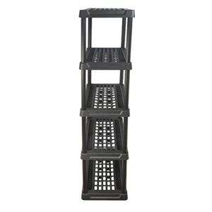 BLACK+DECKER Shelving Unit, Heavy Duty Storage Shelving Unit, Garage Organizer, Indoor and Outdoor, Black (1, 18"x36")