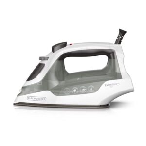 black+decker easy steam compact iron with trueglide nonstick soleplate, pivoting cord, smartsteam technology