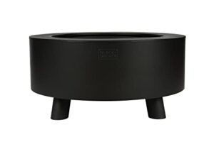 black + decker 34″ d smokeless wood burning steel fire pit black powder coated steel fire bowl includes poker