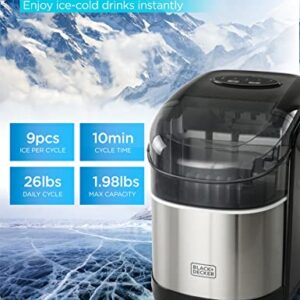 BLACK+DECKER COUNTERTOP ICE MAKER, 26 LB. ICE MACHINE