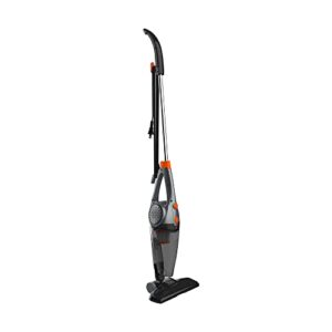 Black and Decker 3 in 1 Convertible Corded Upright Stick Handheld Vacuum Cleaner w/Crevice Tool & Small Brush Attachment Accessories, Gray and Orange