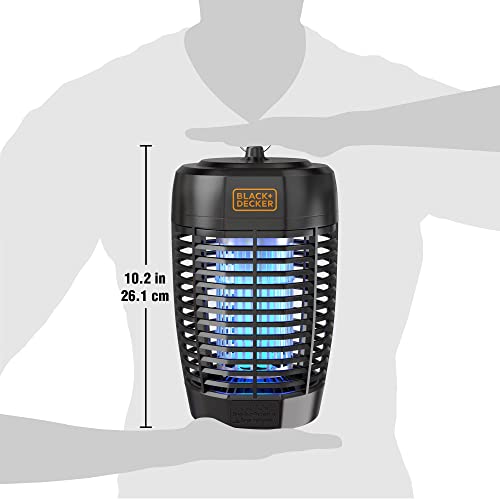 BLACK+DECKER Bug Zapper- Mosquito Repellent Outdoor & Fly Traps for Indoors- Mosquito Killer & Fly Zapper - Gnat & Moth Traps for Home, Deck, Garden, Patio & More