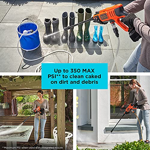 BLACK+DECKER 20V MAX Pressure Washer, 350 PSI (BCPW350C1)