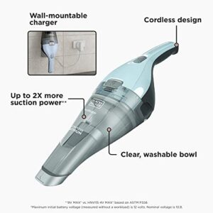 beyond by Black+Decker Cordless dustbuster® - Handheld Vacuum Cleaner - Cordless, ICY Blue & Windex Glass and Window Cleaner Spray Bottle, Original Blue, 23 fl oz