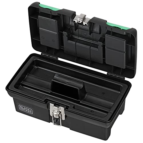 BLACK+DECKER reviva Toolbox Organizer, 19” with Built-In Lock, Made from Recycled Materials, For on the Go Use(REVST19129FF)