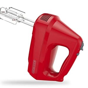 Black & Decker MX3200R 6-Speed Hand Mixer, Red