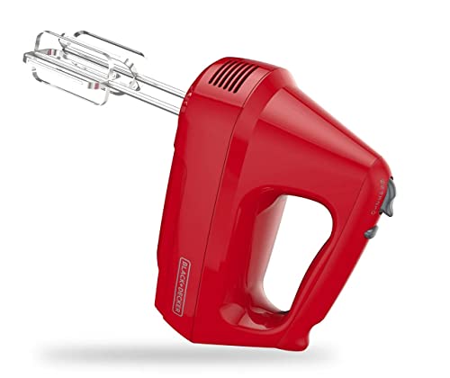 Black & Decker MX3200R 6-Speed Hand Mixer, Red