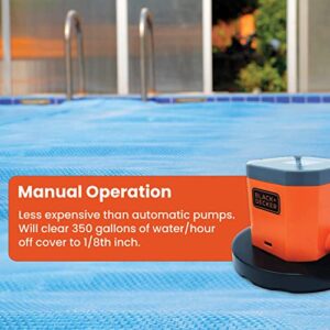 BLACK+DECKER Swimming Pool Cover Pump, 800 GPH Manual