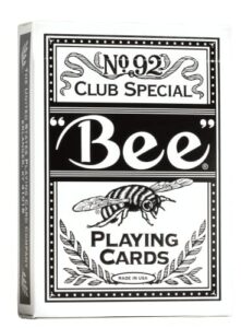 bee signature series playing cards deck, 1 deck of black playing cards, thin crushed, special edition