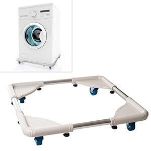 BLACK+DECKER Small Portable Washer & Stalwart 82-43752 Dolly Mobile Rolling Cart with Adjustable Base and 4-Locking Wheels for Moving Washing Machines, (Off-White)