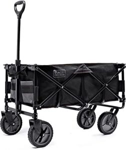 black+decker utility wagon, collapsible / folding wagon, black (bdstctbk01)