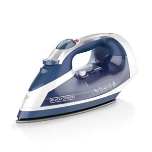 black+decker xpress steam cord reel iron with nonstick soleplate, blue, icr16x