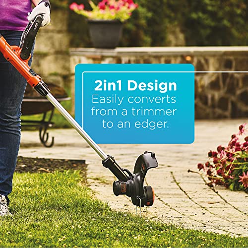 BLACK+DECKER 40V MAX* String Trimmer / Edger, 13-Inch (LST140C)