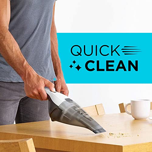 BLACK+DECKER dustbuster QuickClean Cordless Handheld Vacuum, White (HNVC215B10)