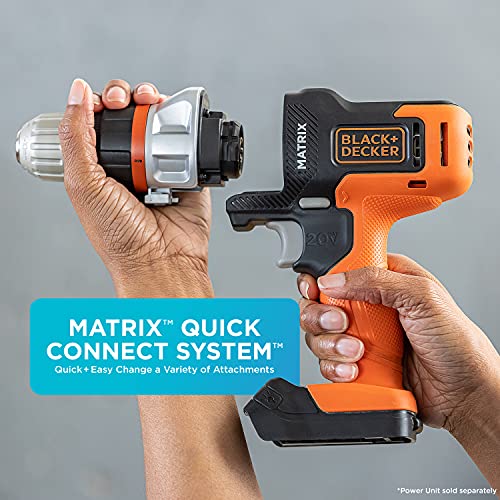 BLACK+DECKER Matrix Sander Attachment with 20V MAX Matrix Cordless Drill/Driver (BDCMTS & BDCDMT120C)