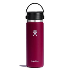hydro flask 20 oz wide mouth bottle with flex sip lid snapper