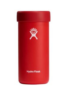 hydro flask 12 oz slim stainless steel reusable can holder cooler cup goji – vacuum insulated, dishwasher safe, bpa-free, non-toxic
