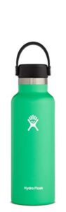 hydro flask water bottle – standard mouth flex lid – 18 oz, spearmint
