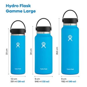 Hydro Flask Water Bottle - Stainless Steel & Vacuum Insulated - Wide Mouth 2.0 with Leak Proof Flex Cap - 20 oz, Spearmint