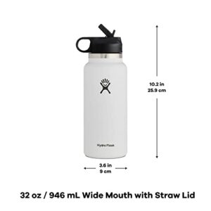 32 oz Wide Mouth Straw Lid Rain & 20 oz All Around Tumbler White