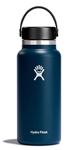 Hydro Flask 24 oz Wide Mouth Straw Lid Rain & Wide Mouth with Flex Cap - Insulated Water Bottle