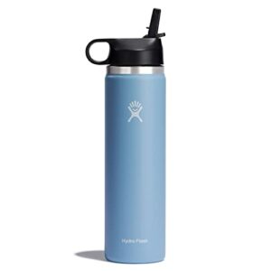 Hydro Flask 24 oz Wide Mouth Straw Lid Rain & Wide Mouth with Flex Cap - Insulated Water Bottle