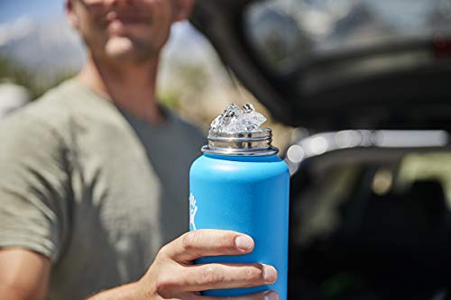 Hydro Flask Water Bottle - Stainless Steel & Vacuum Insulated - Wide Mouth with Leak Proof Flex Cap - 40 oz, Graphite