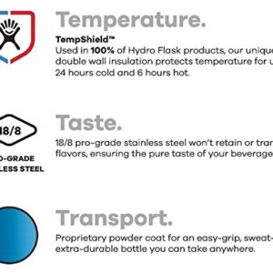 Hydro Flask Water Bottle - Stainless Steel & Vacuum Insulated - Wide Mouth with Leak Proof Flex Cap - 40 oz, Graphite