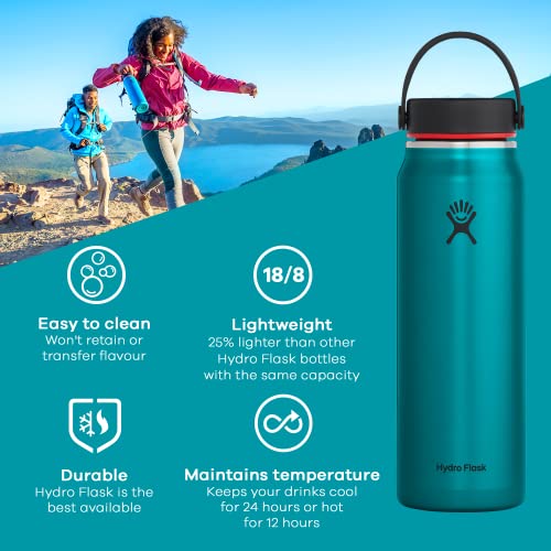 Hydro Flask 24 oz. Lightweight Trail Series Water Bottle- Stainless Steel, Reusbale, Vacuum Insulated with Standard Mouth