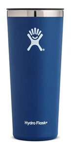 hydro flask tumbler cup – stainless steel & vacuum insulated – press-in lid – 22 oz, cobalt