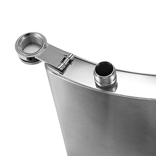 Hillside-Kit Hip Flask for Liquor 8 Oz Stainless Steel Leak proof with Funnel Flask set men flask women flask set (Silver)