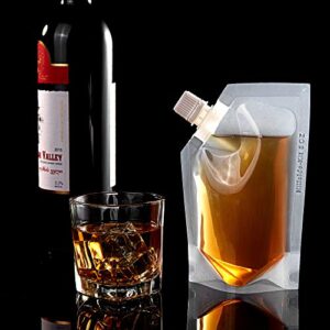 Concealable And Reusable cruise sneak flask Liquor Pouches flask kit Sneak Alcohol flask hide drinking flask kit (8OZ-6PCS+Funnel kit)