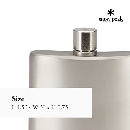 Snow Peak Titanium Flask - Durable, Light & Flavor-Resistant - Camping & Backpacking - 4.7 fl oz