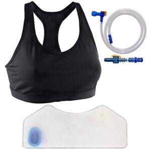 sneaky booze sports bra hidden flask pouch for women: portable 25oz undetectable alcohol bag. concealable plastic wine liquor body flasks. disguised leak proof travel bags for cruise concert festival