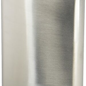 Maxam Stainless Steel Flask, Lightweight Drinking Hip Flask with a Screw-On, Leak Proof Lid, Polished Silver, 8 Ounce Capacity