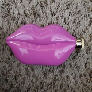 Pink Lips Stainless Steel Flask, 5 oz Novelty Drink/Alcohol Holder-Gag Gift,