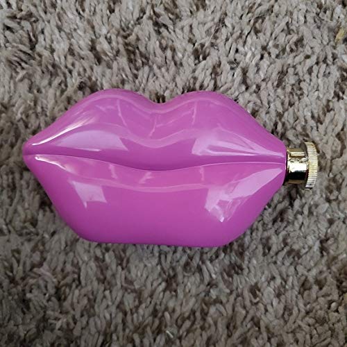 Pink Lips Stainless Steel Flask, 5 oz Novelty Drink/Alcohol Holder-Gag Gift,