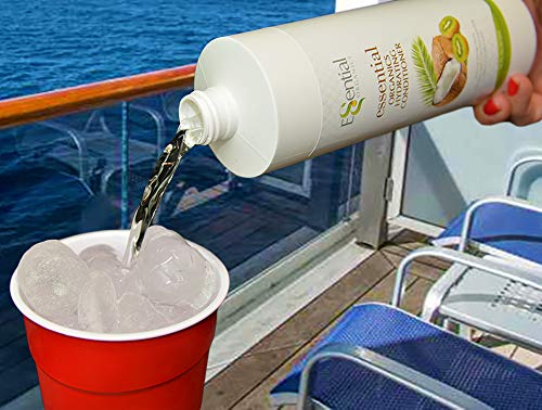 CRUISE RUNNERS Fake Shampoo Conditioner Flask Kit For Hiding Hidden Liquor Sneak Smuggle Alcohol On Booze Cruise With 4 TSA Travel Size Plastic Drinking Flask Bottles and Seals Rum Runners For Cruise