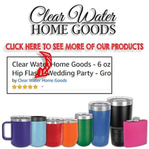 Clear Water Home Goods - 6 oz Powder Coated Stainless Steel Hip Flask - Wedding Party - Groomsman - Bridesmaid (Matte Teal, 10)