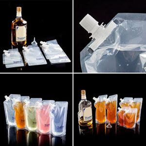 Blasani Concealable Cruise Ship Rum Sneak Flask Kit Set (4x16oz, 4x8oz)