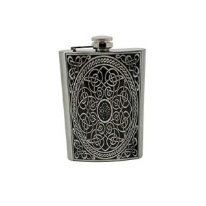 8oz celtic design flask l1