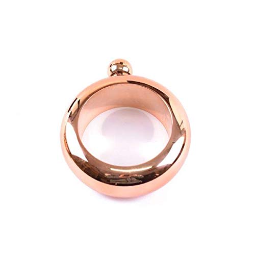 Rose Gold Bangle Bracelet Wine/Alcohol 3.5 oz Flask - Stainless Steel Creative Gift Set for Women - Bonus Funnel Included