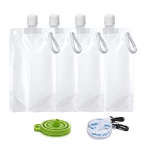 hillside-kit plastic flasks concealable and reusable drink bags 8oz leak-proof bpa-free flasks for travel outdoor sports