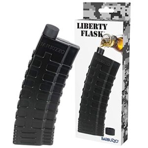 Barbuzzo AR-15 Liberty Flask, 7 Ounce, Black