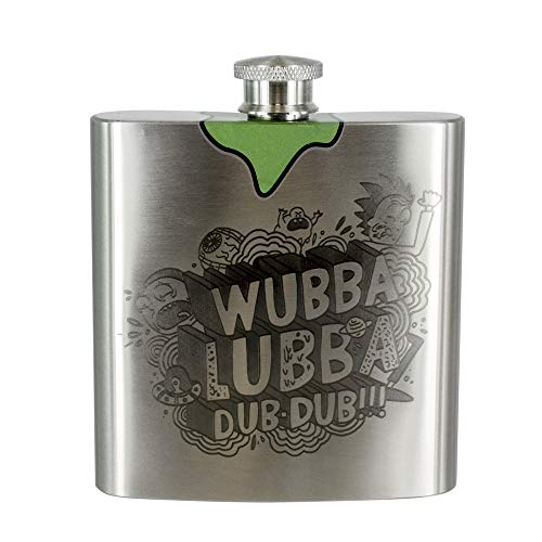 Paladone Rick’s Hip Flask - Rick and Morty Metal Flask with Screw Cap - 177 ml