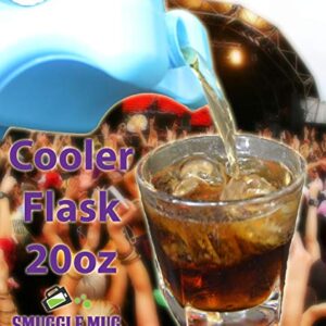 Cooler Flask 20oz Ice Pack Flask Two Pack with Lid Seals by Smuggle Mug (2-Pack)