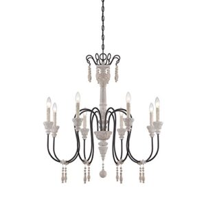 savoy house 1-291-8-23, ashland 8-light chandelier, white washed driftwood