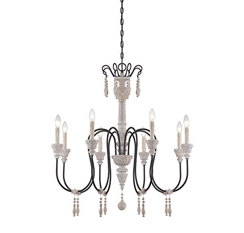 Savoy House 1-291-8-23, Ashland 8-Light Chandelier, White Washed Driftwood