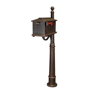 kingston curbside mailbox with ashland mailbox post unit color: copper
